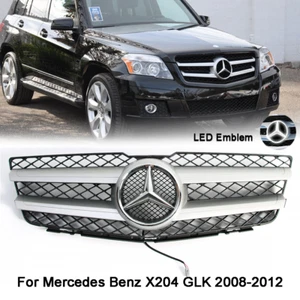 For Mercedes Benz GLK X204 GLK350 Grill 2009-2012 Front Grille w/LED Emblem - Picture 1 of 9