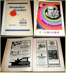 1928 Deutscher Drucker No. 7, Art Deco vintage ads, Advertising Art & Printing - Picture 1 of 12