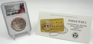 2018 W Silver Medal WWI US Army Early Releases PF 70 Ultra Cameo NGC - C2369 - Picture 1 of 8