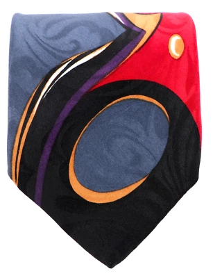 Винтажный мужской галстук Cellini 100% шелк геометрический абстрактный 58 x 4 - Изображение 1 из 3