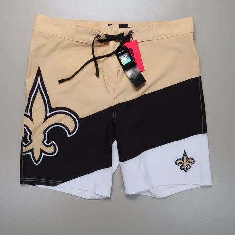 New Orleans Saints Board Shorts Mens Medium Gold Black FOCO NFL NWT * Cover