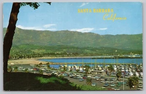 c 1968 Postcard, , Santa Barbara California Yacht Club Harbor Chrome - Picture 1 of 2