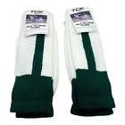 Lot Of 2 Men's Vintage TCK Baseball Socks Green Stripe Size Medium All In One