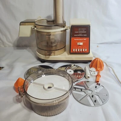 Hamilton Beach Scovill Food Processor 721-1 w Strainer Bowl and Juicer COMPLETE - Image 1 of 4
