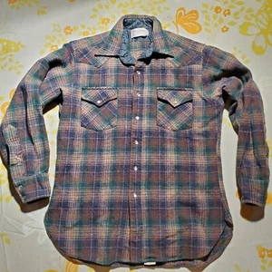 Vintage Womens Pendleton Western Wear Pearl Snap Shirt Large Earthtone Brown - Picture 1 of 4