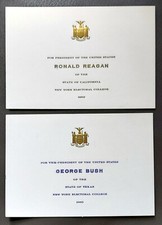 Ronald Reagan & George Bush 1980 Original Presidential Electoral College Ballot