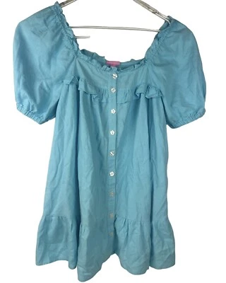 Vestido Stoney Clover Lane X Target Azul Volantes Verano Playa Cubrir Mediano Foto 1 de 4