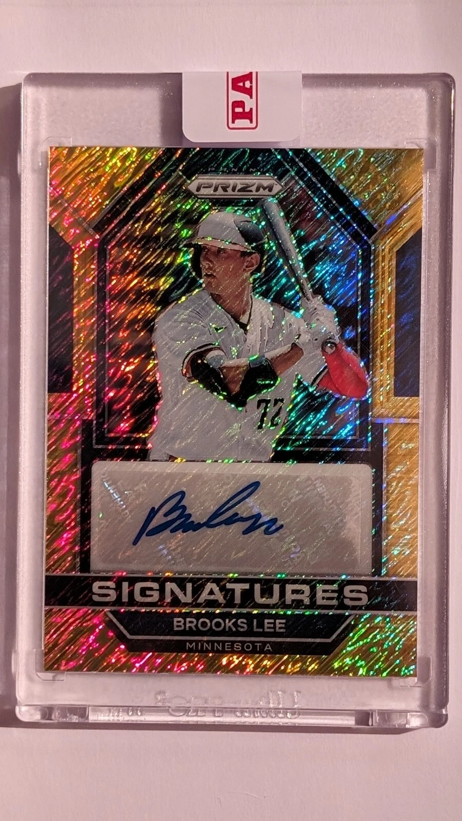 🔥2023 Panini Prizm Signatures Auto Brooks Lee Gold shimmer Prizm /10 #SIG-BL 🔥