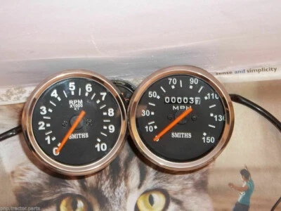 Triumph Norton BSA smiths replica Tachometer Speedometer Set - Image 1 of 3