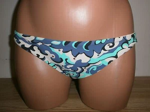 Sauvage Swarovski Crystal Abstract Paisley Print Bikini Bottom Large #225L - Picture 1 of 3