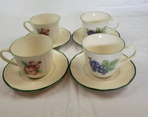 Noritake Set of 4 Cup & Saucer Set Market Day Epoch Collection E801 - Picture 1 of 11