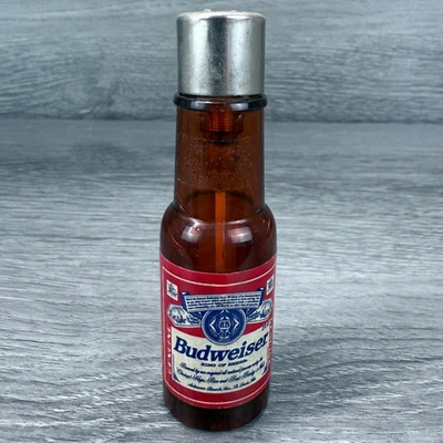 Encendedor de botellas Budweiser vintage portátil 3 3/8" butano chispas publicitarias Foto 1 de 4
