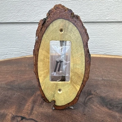 Handmade Live Edge Wood Slice Slab Single Light Switch Wall Cover Plate Pine - Image 1 of 4