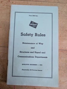 De colección Milwaukee Road Railroad 1959 Reglas de Seguridad Mantenimiento Camino Estructura Señal - Imagen 1 de 14