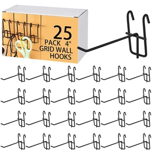 4 Zoll Gitter Wandhaken 25 Stück Gitterwand Panel Haken Store Garage Wandhalterung Orgel - Bild 1 von 12