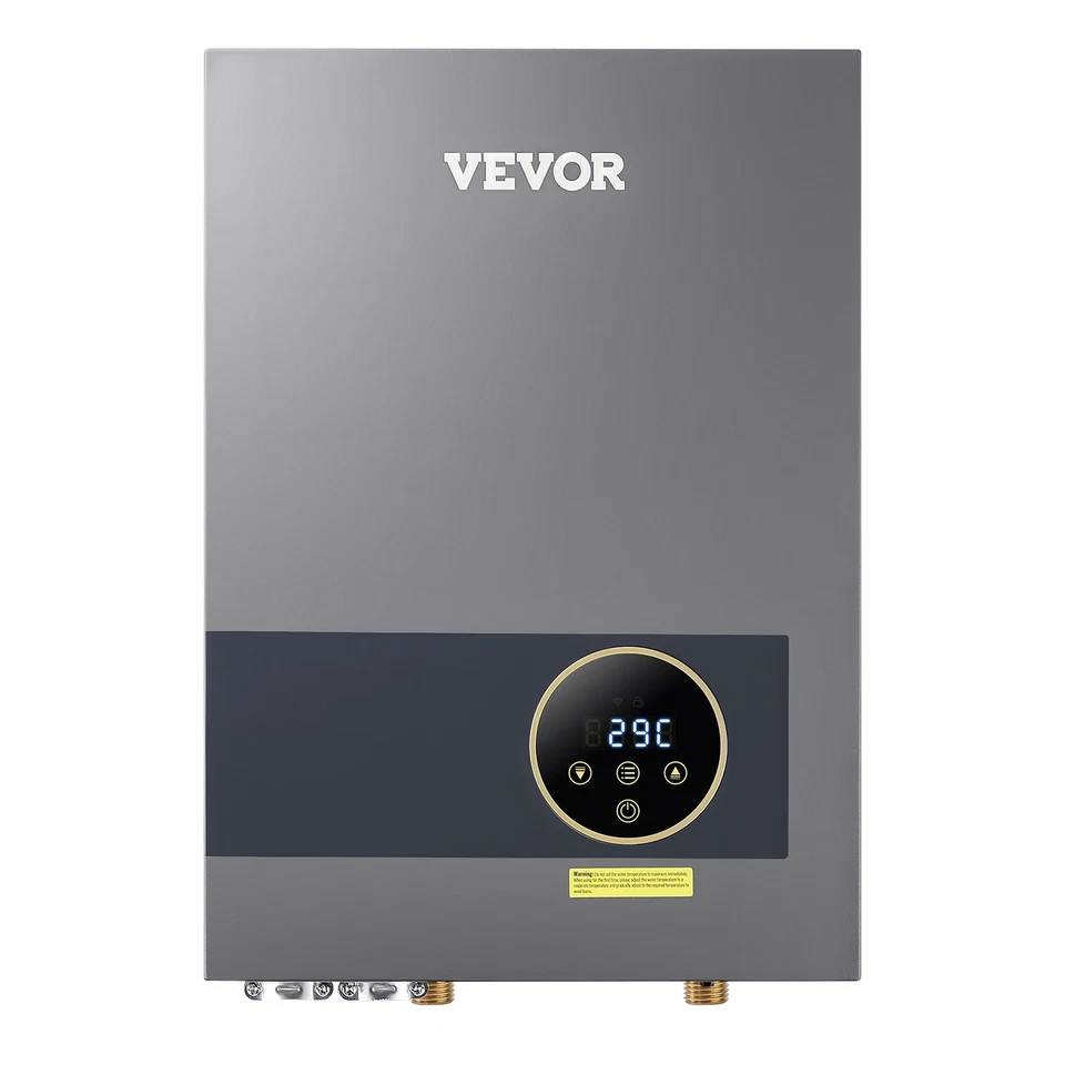 VEVOR 36kW Tankless Electric Water Heater Instant Hot with LCD Touch Child Lock