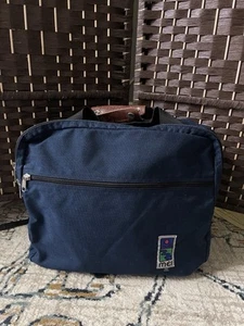 VTG MEI Duffle Bag Hiking Backpack Made in USA Navy Blue Rare Zip Vintage EUC! - Picture 1 of 12