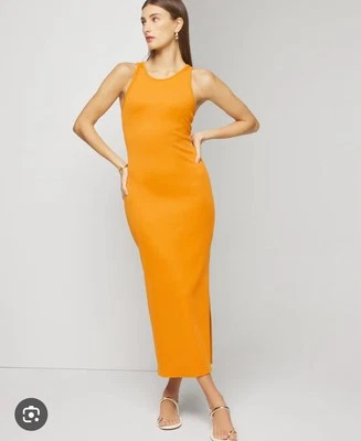 NUEVO SIN ETIQUETAS WHBM Elegante Maxi Vestido Acanalado Sin Mangas Midi Bodycon (Se Ajusta a S como M) Foto 1 de 4