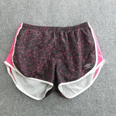 Pantalones Cortos de Correr Umbro Para Mujer Pequeños Negros Rosa Estampado Geométrico Entrenamiento Atlético Foto 1 de 4