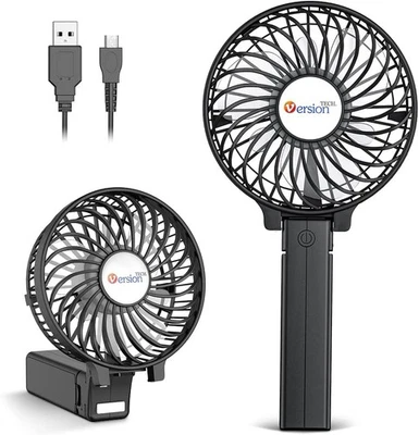 VersionTECH. Portable Handheld Fan, 4.5"x 2.8"x 4.1", Black  - Image 1 of 4