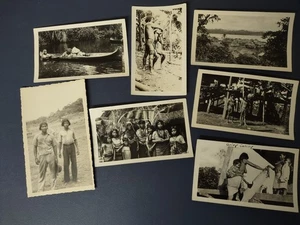 Vintage 7 Photo Lot - Panama Natives Indians Village, c1940s - Picture 1 of 4