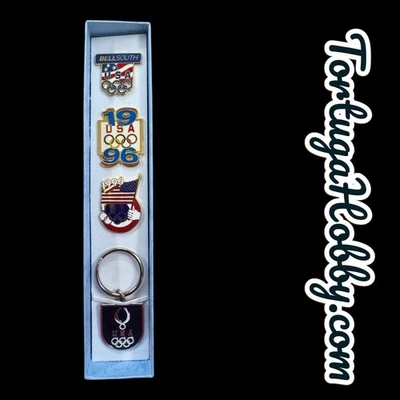 Vintage Olympic Games Pin And Keychain Set In Gift Box - Image 1 of 4