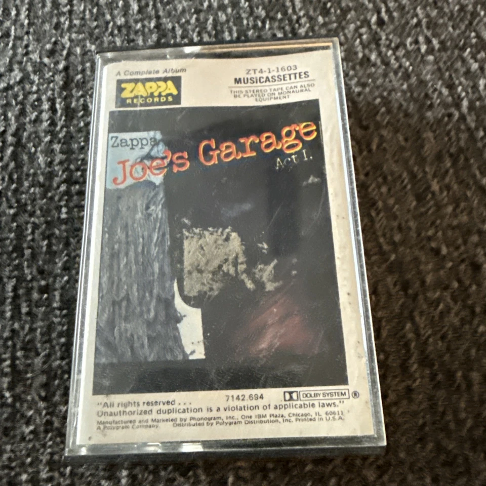 Frank Zappa Joe's Garage Act 1 1979 Vtg Cassette Tape ZT4-1-1603 - Image 1 of 4