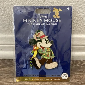 Disney Mickey Mouse Main Attraction 5/12 Tiki Room Pin LR 50th WDW - NEW - Picture 1 of 4