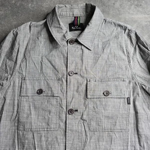 Chaqueta Camisa Paul Smith Gris Mezcla Para Hombre M Manga Larga Bolsillos Abotonados - Imagen 1 de 14