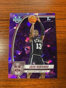 Josh Hubbard Purple Sapphire /100 - 2024-25 Bowman U Chrome Sapphire 1st RC - Picture 1 of 2
