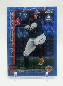 2025 Topps Pro Debut Chrome Blue Wave Refractor /150 Juan Baez RC PDC-91 Brewers - Bild 1 von 3