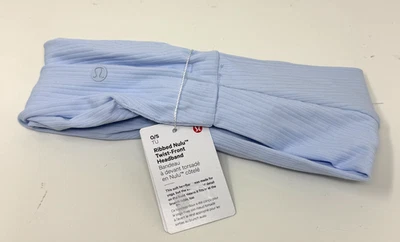 Lululemon Nulu Ribbed Twist Front Headband One Size Washed Denim - Image 1 of 3