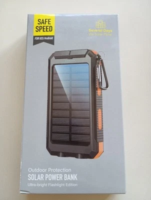 Safe Speed Outdoor Protection Solar Power Bank - BRAND NEW 10,000mah - Image 1 of 3