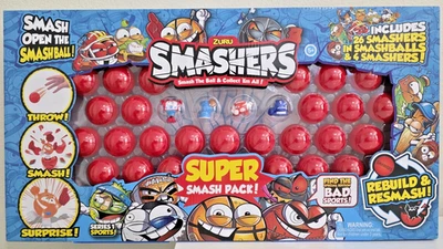 ZURU SMASHERS SUPER SMASH PACK SERIE 1 DEPORTES (30) 26 SMASHERS EN SMASHBALLS +4 Foto 1 de 2