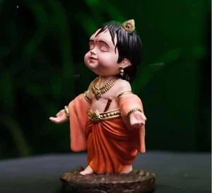 Lord Krishna Idol Statue Bal Gopal Murti for Pooja Room Home Decoration, Office - Picture 1 of 3