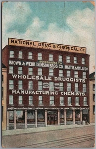 Postcard Halifax Nova Scotia c1909 National Drug & Chemical Co. Advertisement - Picture 1 of 2