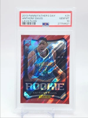 ANTHONY DAVIS 2013-14 PANINI FATHER'S DAY ROOKIE LAVA FLOW RC PSA 10 Q5775 - Image 1 of 2