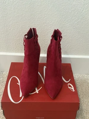 Botines Aldo Frambuesa con Lados Abiertos y Cordones de Gamuza, Talla 10, GC Foto 1 de 4