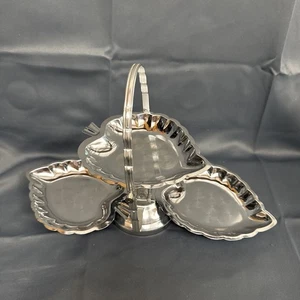 De colección - Bandeja Plegable Plateada en Niveles - Caramelo/Desierto/Bandeja para Servir - Imagen 1 de 13