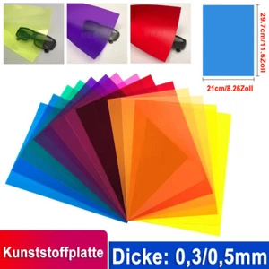 A4 PVC Kunststoffplatte Gefrostet Platte verschiedene Farbe Stärke 0,3mm 0,5mm - Bild 1 von 16