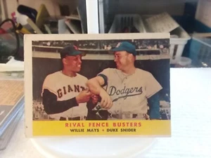 1958 Topps #`436 - Willy Mays - Duke Snyder - Bild 1 von 2