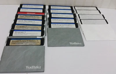 Lot of WORD PERFECT 5.25” Floppy Disks Software Diskettes Graphics Spell Art Etc - Image 1 of 4