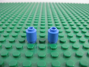 2x LEGO Blue-Violet Brick Round 1 x 1 Open Stud Castle of Morcia 8781 #3062b - Picture 1 of 1