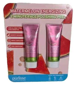 Purlisse Watermelon Energizing 2 Minute Face Polishing Peel Set 2 - Picture 1 of 7