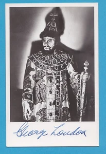 Oper: GEORGE LONDON original alte signierte Foto-Postkarte - Bild 1 von 1
