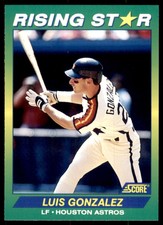 1992 Score Rising Stars Luis Gonzalez Rookie Houston Astros #6