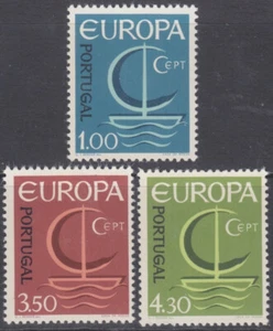 PORTUGAL Sc # 990-2 CPL MNH SET of 3 - EUROPA 1966 - Picture 1 of 1