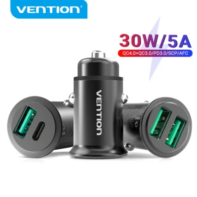 USB C Car Charger Quick Charge SCP QC4.0 QC3.0 30W Type C PD Charging For iPhone - Image 1 of 4