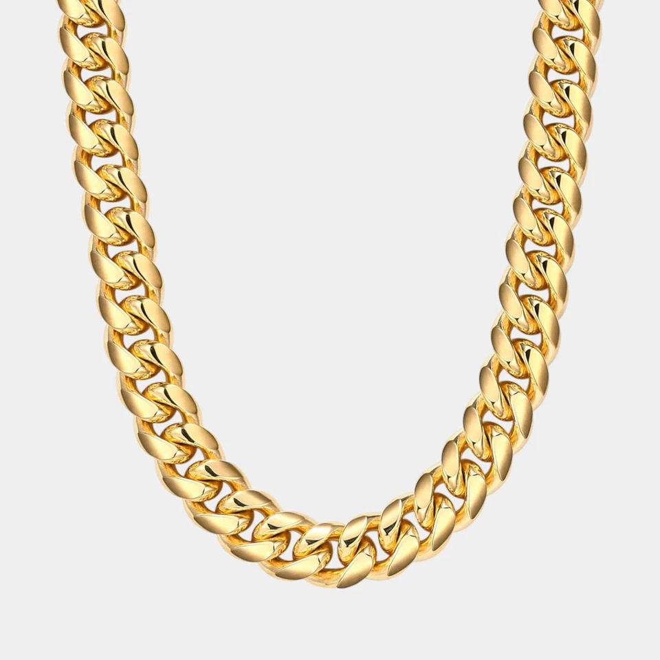 8mm Cuban Link Chain | 18K Gold Men's Necklace | Heavyweight - image 1 of 4