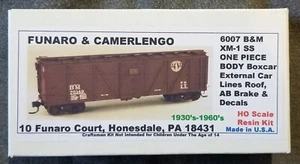 LMH Funaro F&C 6007 BOSTON & MAINE B&M BM 40' XM-1 SS vagón de carga de madera freno AB 1 pieza - Imagen 1 de 12